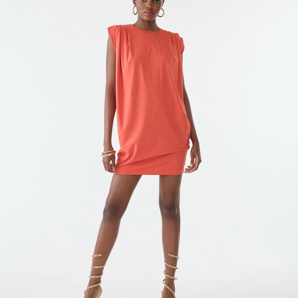GSTQ T-Shirt Dress Rose Sleeveless Sheath Mini Dress for Cocktail